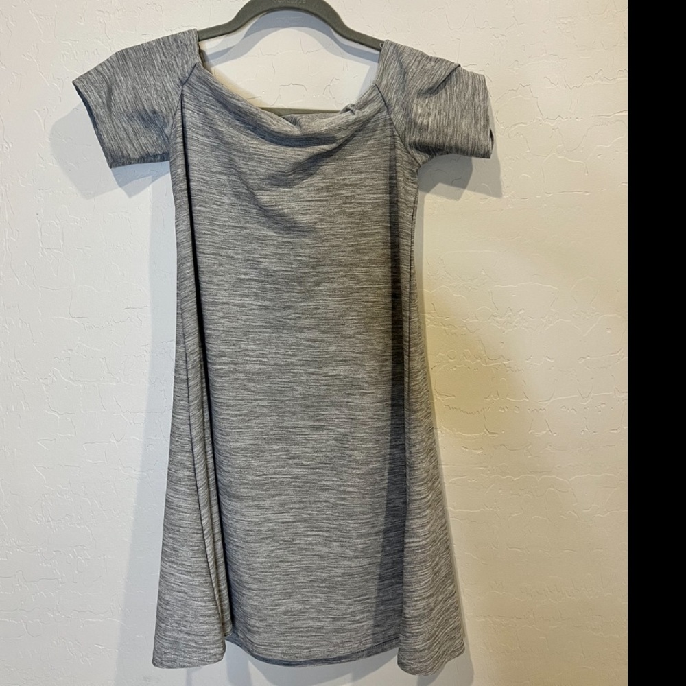 Gray Off The Shoulder Dress